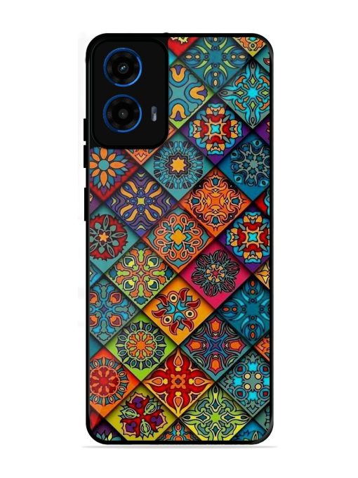Patchwork Mandala Mosaic Glossy Soft Edge Case for Motorola Moto G45 (5G)