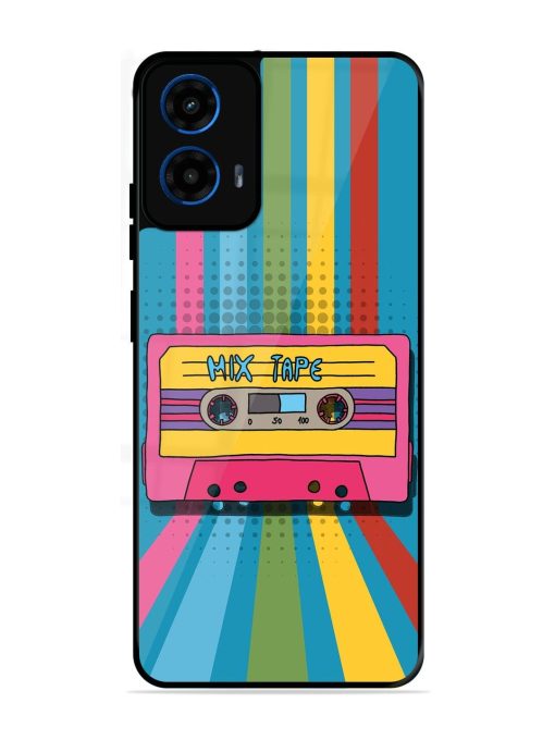 Retro Cassette Tapes Glossy Soft Edge Case for Motorola Moto G45 (5G)
