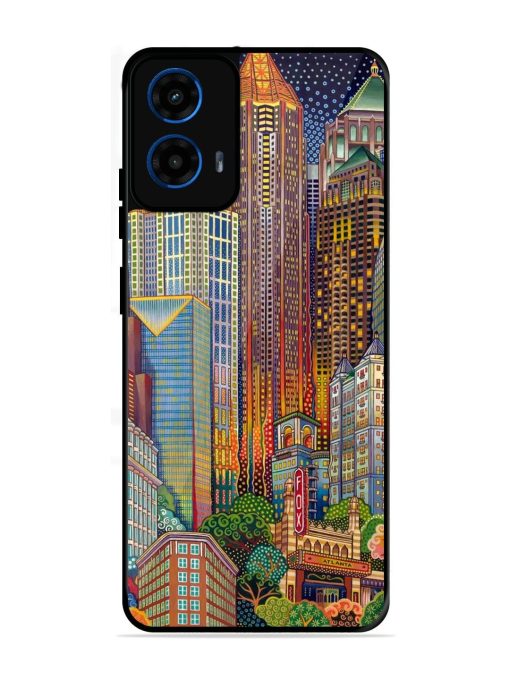Neon Nightscape Glossy Soft Edge Case for Motorola Moto G45 (5G)