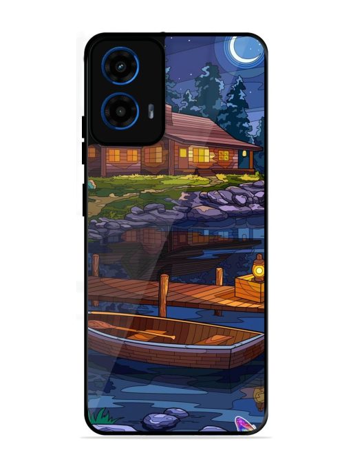 Moonlit Serenity Glossy Soft Edge Case for Motorola Moto G45 (5G)