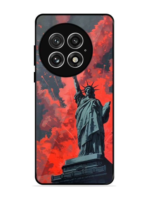 Lady Liberty'S Firework Finale Glossy Soft Edge Case for Oneplus 13 (5G)