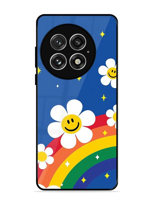 Happy Daisies And Rainbow Sky Glossy Soft Edge Case for Oneplus 13 (5G)