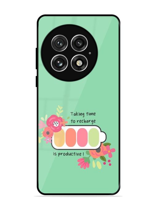 Recharge And Bloom Glossy Soft Edge Case for Oneplus 13 (5G)