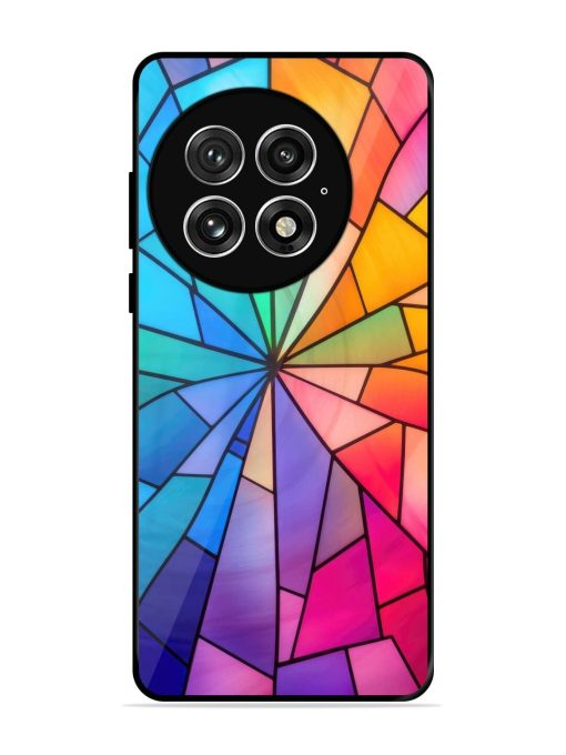 Stained Glass Kaleidoscope Of Colors Glossy Soft Edge Case for Oneplus 13 (5G)