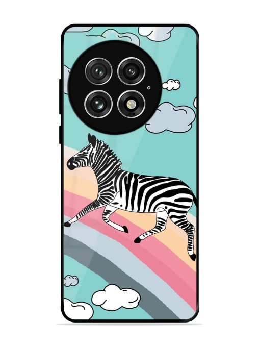 Zebra On A Rainbow Glossy Soft Edge Case for Oneplus 13 (5G)