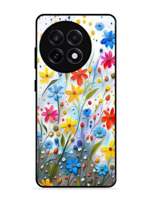 Vibrant Floral Glossy Soft Edge Case for Oneplus 13R (5G)