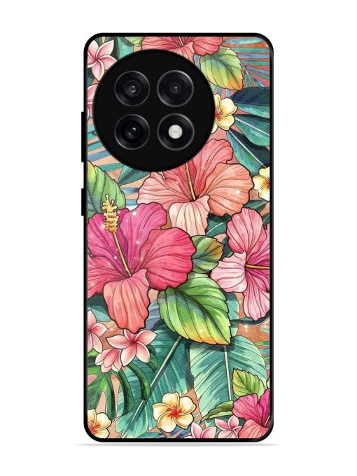 Tropical Tapestry Glossy Soft Edge Case for Oneplus 13R (5G)
