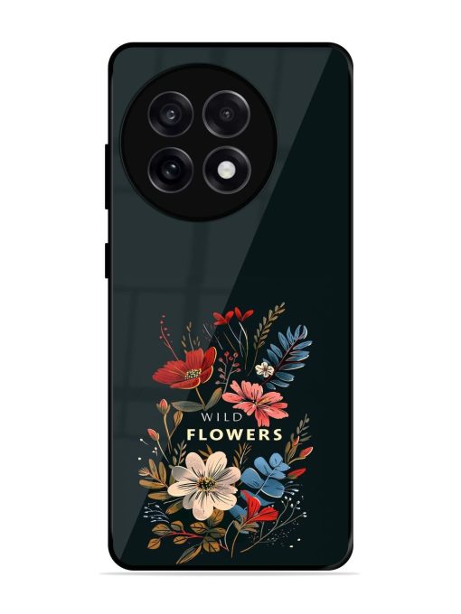Dark Floral Glossy Soft Edge Case for Oneplus 13R (5G)
