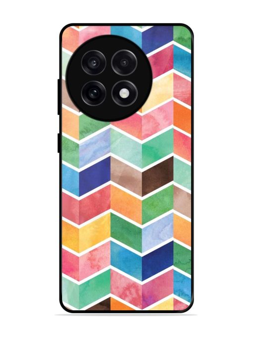 Watercolor Chevron Whimsy Glossy Soft Edge Case for Oneplus 13R (5G)