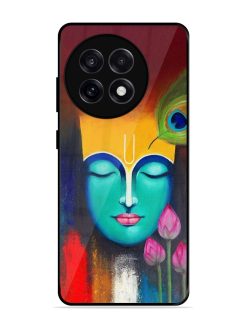 Divine Tranquility: The Face Of Krishna Glossy Soft Edge Case for Oneplus 13R (5G)