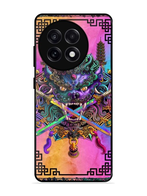Psychedelic Fu Dog Tapestry Glossy Soft Edge Case for Oneplus 13R (5G)