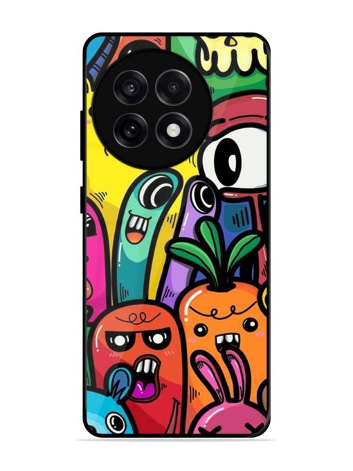 Whimsical Doodle Chaos Glossy Soft Edge Case for Oneplus 13R (5G)