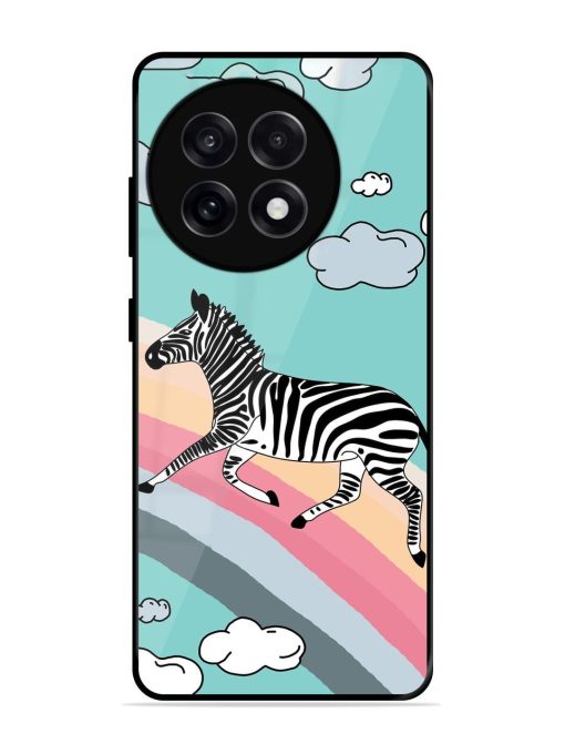 Zebra On A Rainbow Glossy Soft Edge Case for Oneplus 13R (5G)