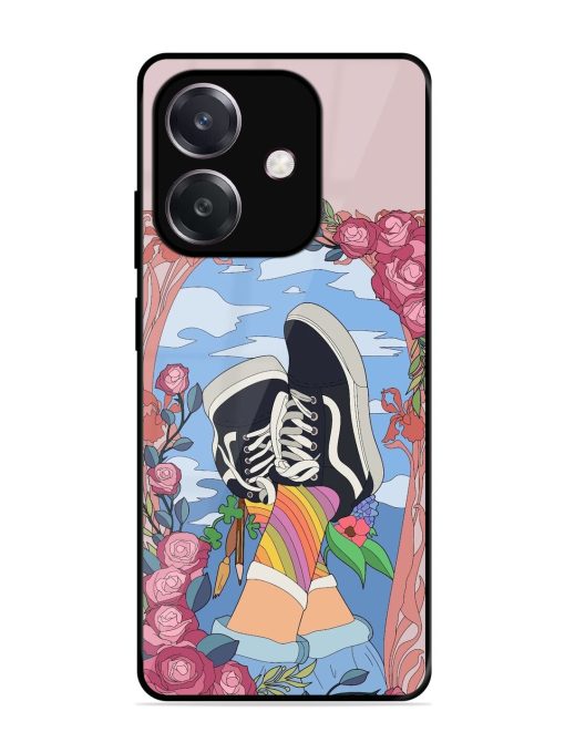 Floral Fantasy Glossy Soft Edge Case for Oppo A3 (5G)
