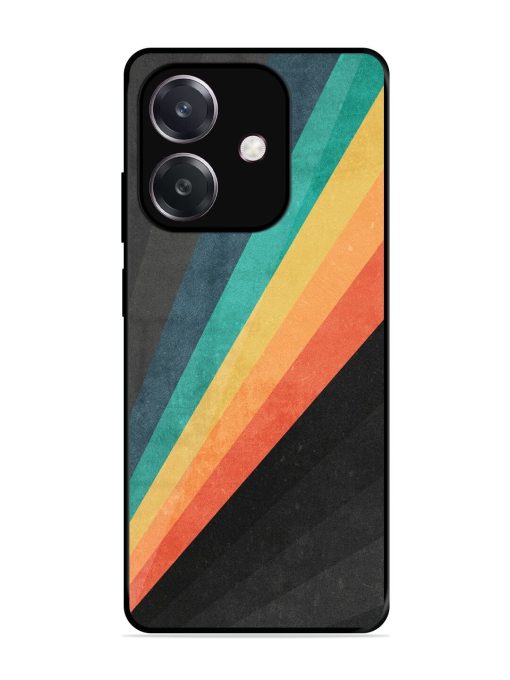 Retro Spectrum Glossy Soft Edge Case for Oppo A3 (5G)
