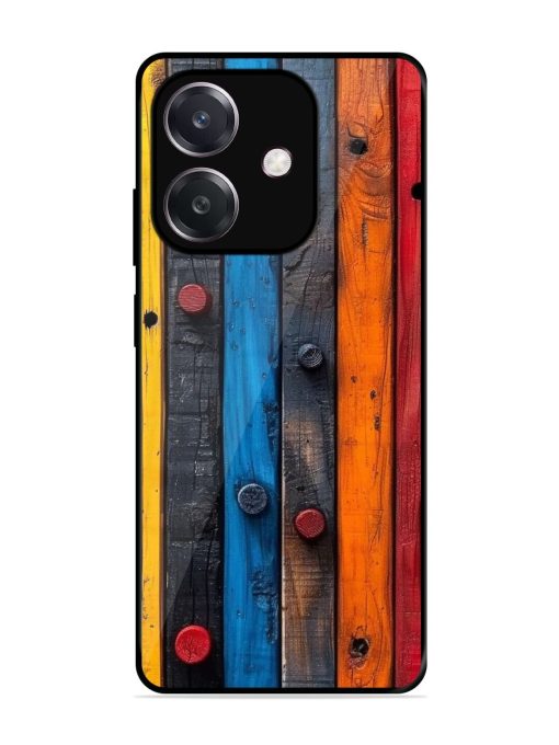 Rainbow Plank Glossy Soft Edge Case for Oppo A3 (5G)