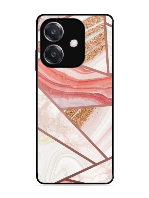 Rosy Mosaic Glossy Soft Edge Case for Oppo A3 (5G)