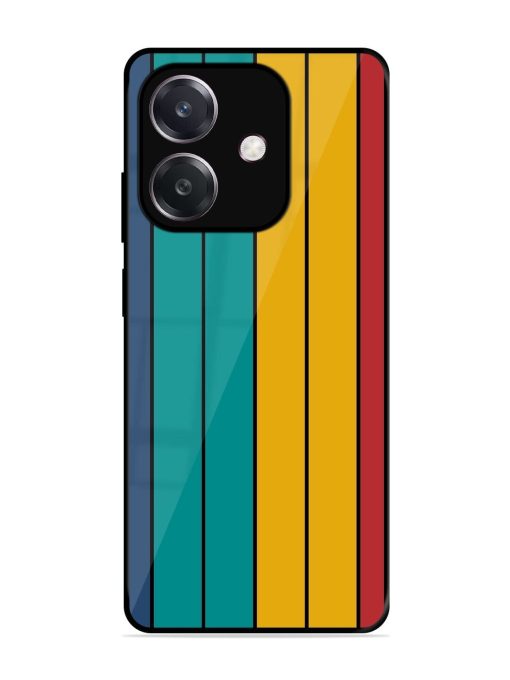 Retro Stripes Glossy Soft Edge Case for Oppo A3 (5G)