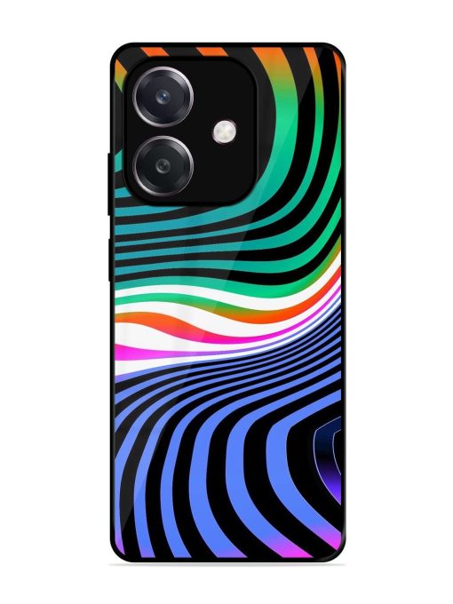 Psychedelic Waves Glossy Soft Edge Case for Oppo A3 (5G)
