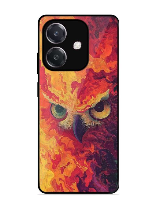 Fiery Owl Glossy Soft Edge Case for Oppo A3 (5G)