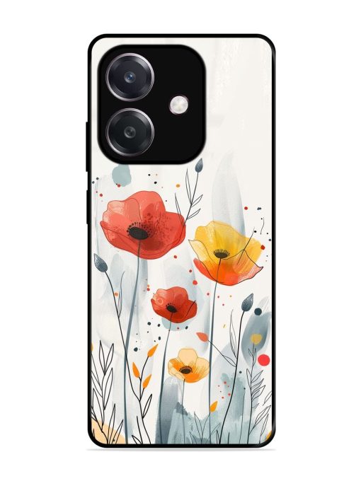 Poppy Fields Glossy Soft Edge Case for Oppo A3 (5G)