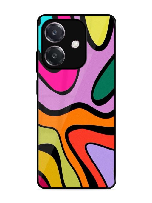 Groovy Swirls Glossy Soft Edge Case for Oppo A3 (5G)