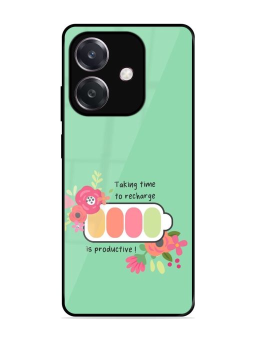 Recharge And Bloom Glossy Soft Edge Case for Oppo A3 (5G)