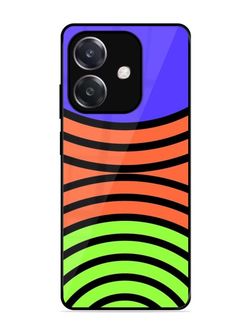 Psychedelic Stripe Symphony Glossy Soft Edge Case for Oppo A3 (5G)