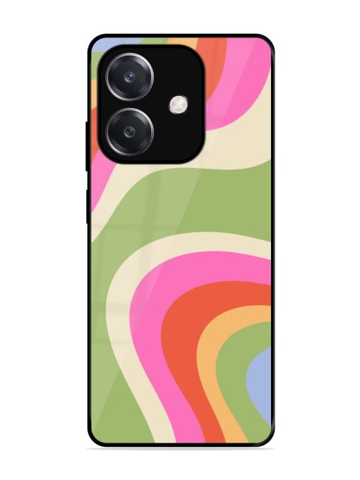 Wavy Rainbow Wonderland Glossy Soft Edge Case for Oppo A3 (5G)