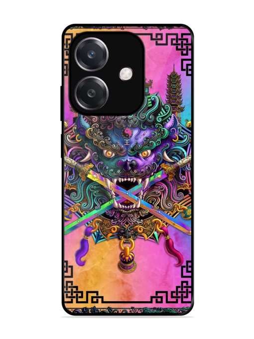 Psychedelic Fu Dog Tapestry Glossy Soft Edge Case for Oppo A3 (5G)