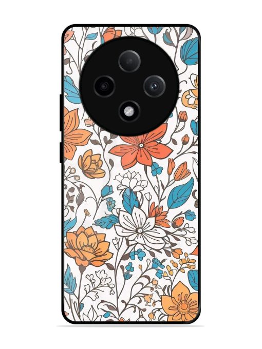 Floral Symphony Glossy Soft Edge Case for Oppo F27 (5G)
