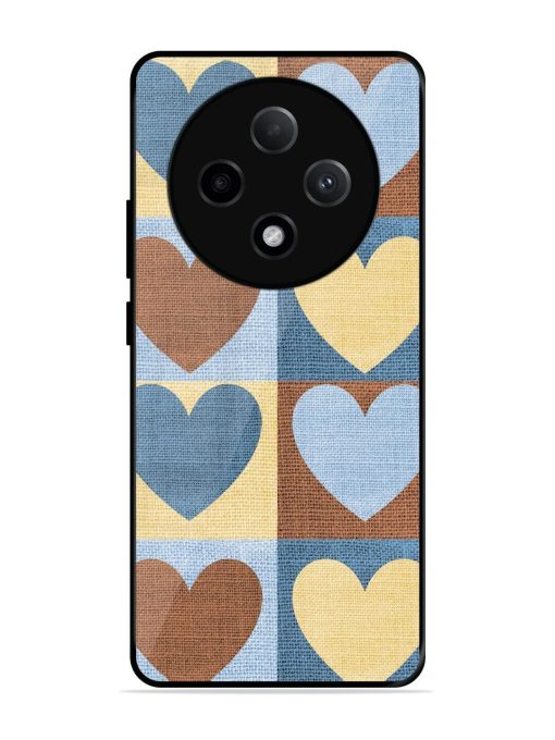 Hearts On Canvas Glossy Soft Edge Case for Oppo F27 (5G)