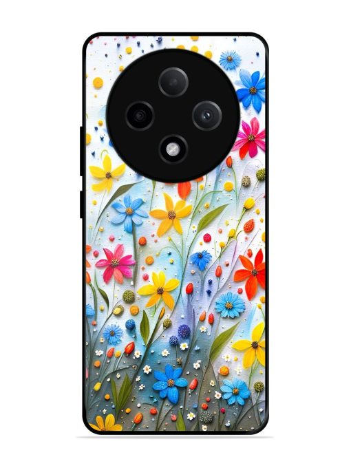 Vibrant Floral Glossy Soft Edge Case for Oppo F27 (5G)