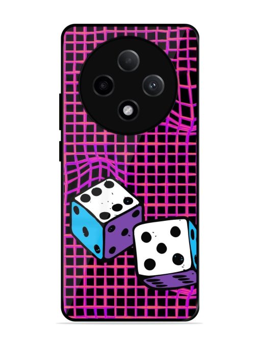 Glitched Dice Glossy Soft Edge Case for Oppo F27 (5G)