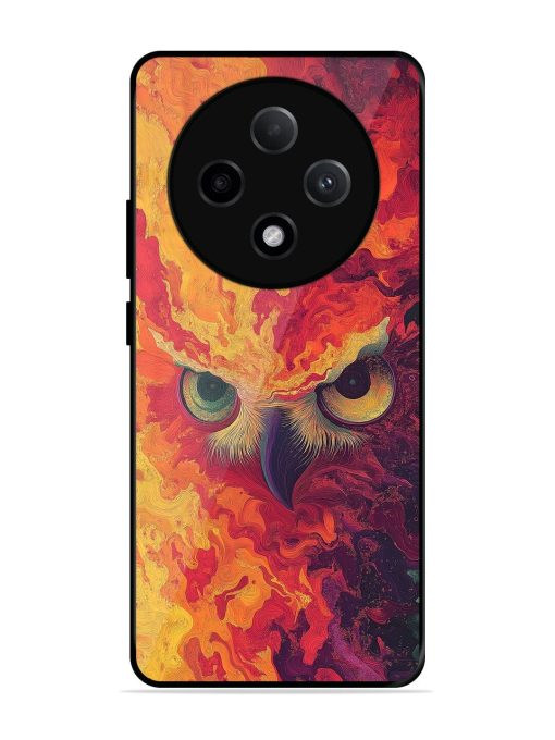 Fiery Owl Glossy Soft Edge Case for Oppo F27 (5G)