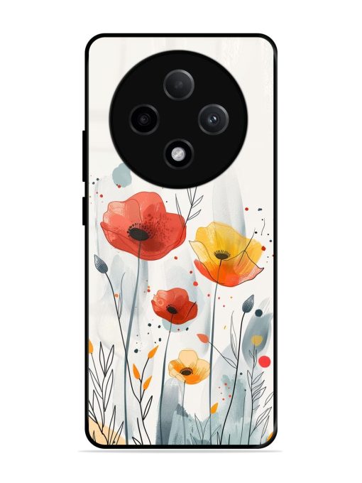 Poppy Fields Glossy Soft Edge Case for Oppo F27 (5G)