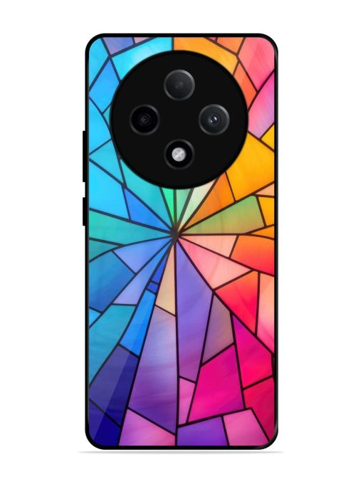Stained Glass Kaleidoscope Of Colors Glossy Soft Edge Case for Oppo F27 (5G)