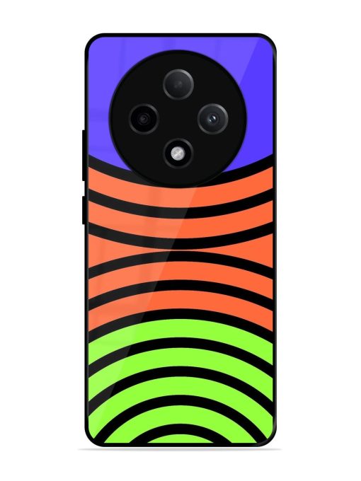 Psychedelic Stripe Symphony Glossy Soft Edge Case for Oppo F27 (5G)