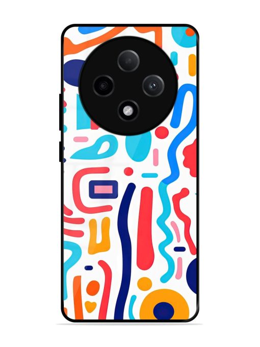Whimsical Doodle Chaos Glossy Soft Edge Case for Oppo F27 (5G)