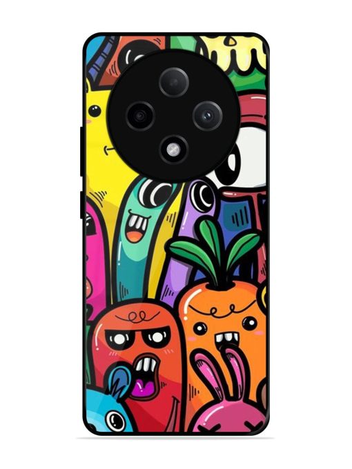 Whimsical Doodle Chaos Glossy Soft Edge Case for Oppo F27 (5G)