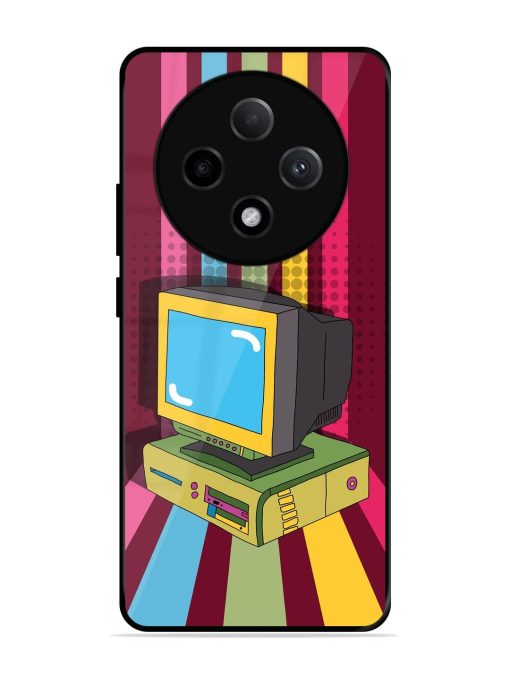 Retro Tech Vibes Glossy Soft Edge Case for Oppo F27 (5G)