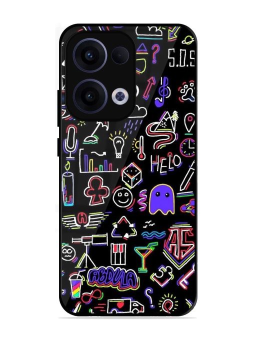 Neon Doodle Glossy Soft Edge Case for Oppo Reno 13 (5G)