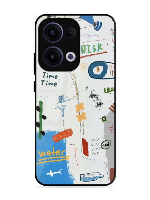 Mind Map Madness Glossy Soft Edge Case for Oppo Reno 13 (5G)