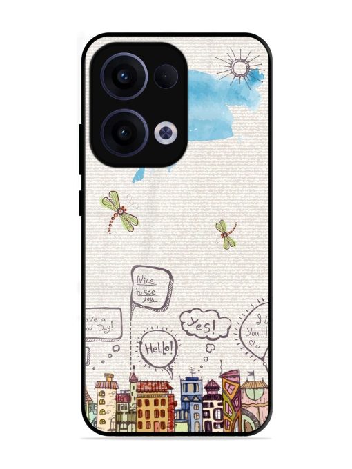 Doodle City Glossy Soft Edge Case for Oppo Reno 13 (5G)