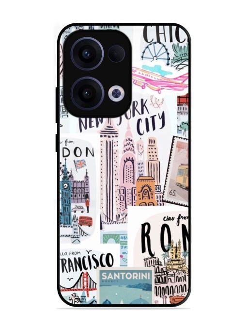 Travelogue Glossy Soft Edge Case for Oppo Reno 13 (5G)