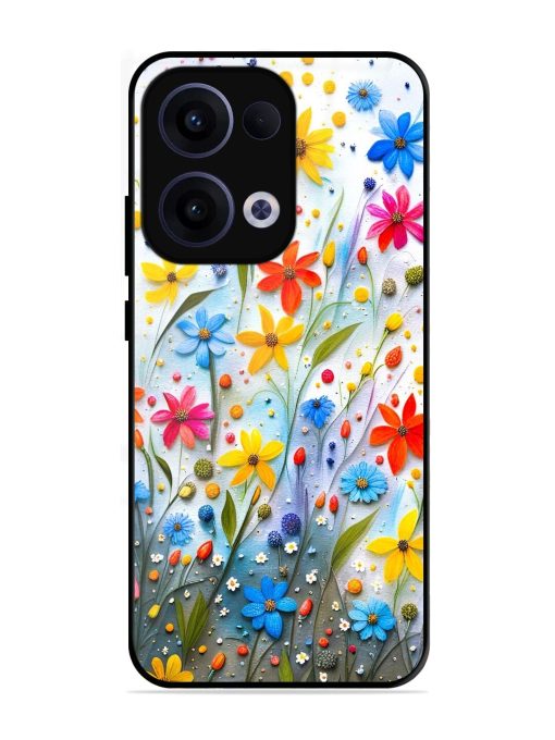Vibrant Floral Glossy Soft Edge Case for Oppo Reno 13 (5G)