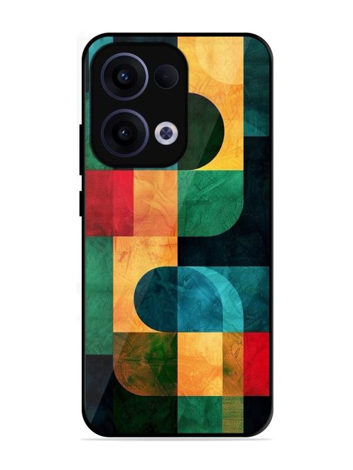 Geometric Harmony Glossy Soft Edge Case for Oppo Reno 13 (5G)