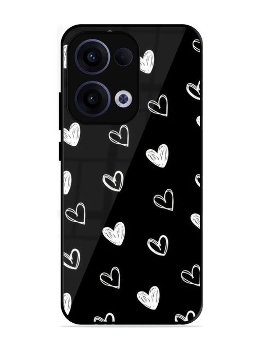 Scattered Hearts Glossy Soft Edge Case for Oppo Reno 13 (5G)