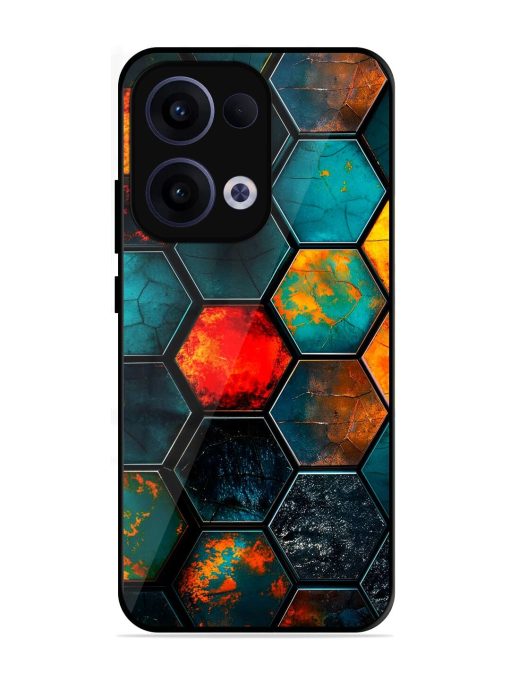 Hexagon Hive Glossy Soft Edge Case for Oppo Reno 13 (5G)
