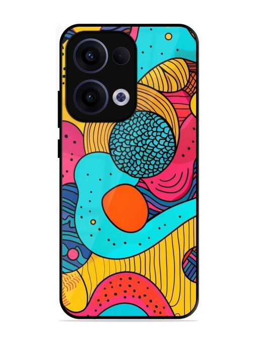 Psychedelic Patterns Glossy Soft Edge Case for Oppo Reno 13 (5G)